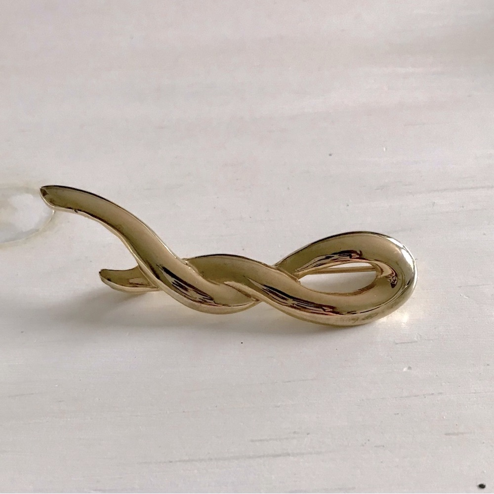 Vintage Abstract Gold Plated Brooch